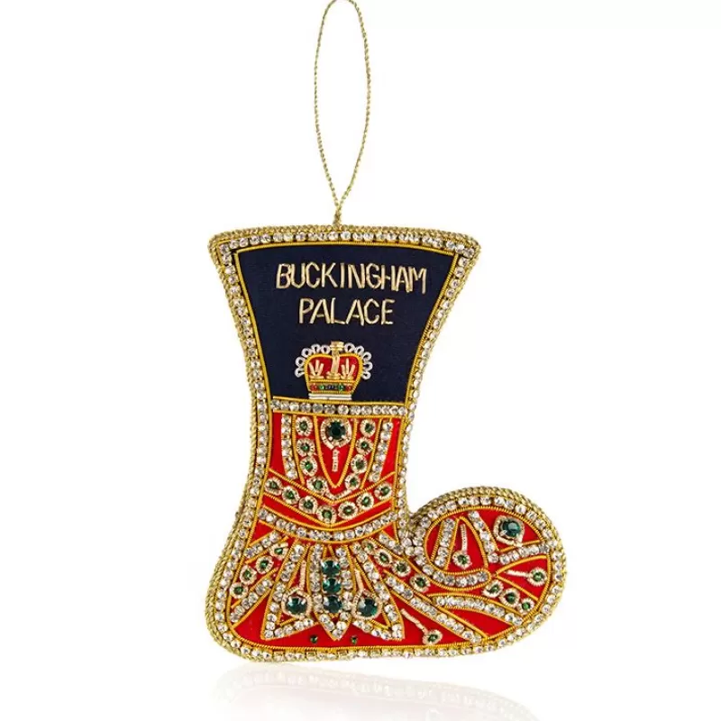 Decorations | Royal Collection Shop Buckingham Palace Navy And Red Stocking Decoration