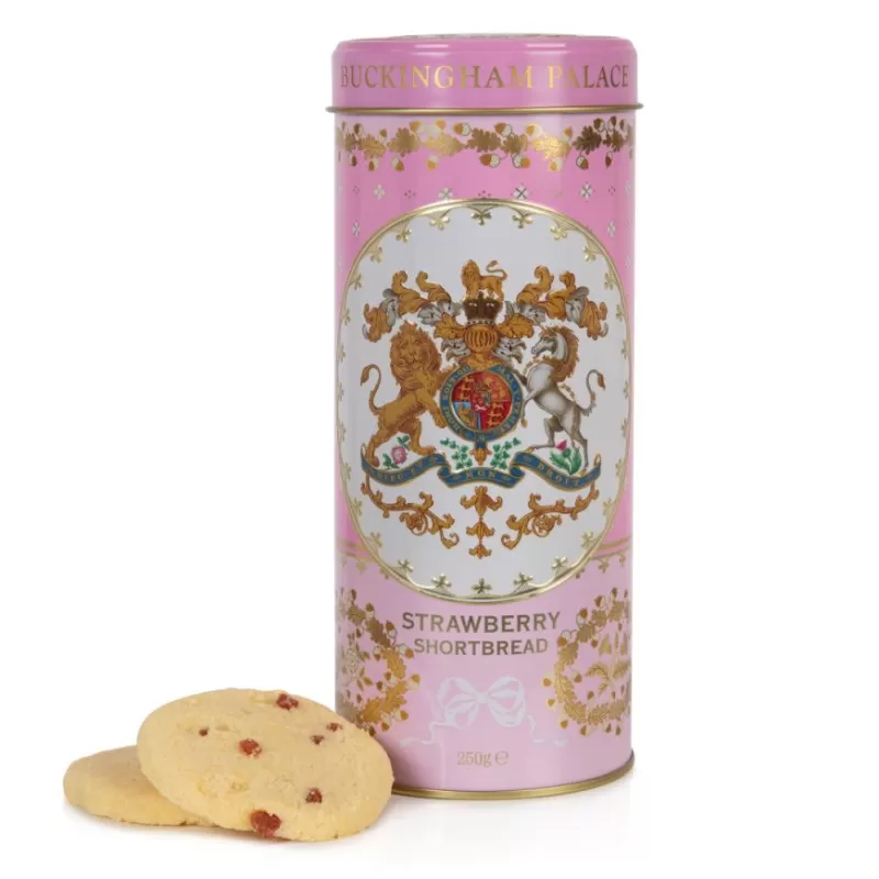 Biscuits | Royal Collection Shop Buckingham Palace Strawberry And Clotted Cream Shortbread Biscuit Tin