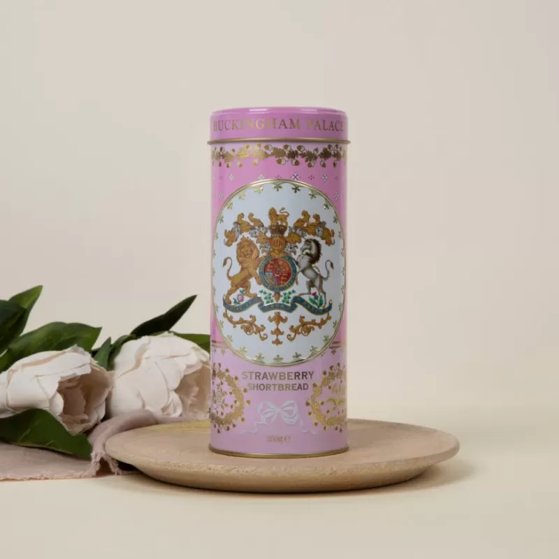 Biscuits | Royal Collection Shop Buckingham Palace Strawberry And Clotted Cream Shortbread Biscuit Tin