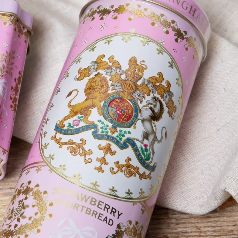 Biscuits | Royal Collection Shop Buckingham Palace Strawberry And Clotted Cream Shortbread Biscuit Tin