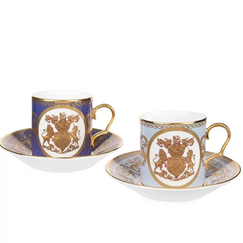 Cups & Saucers | Royal Collection Shop Special Edition Lustre Purple And Blue Coffee Cup And Saucer